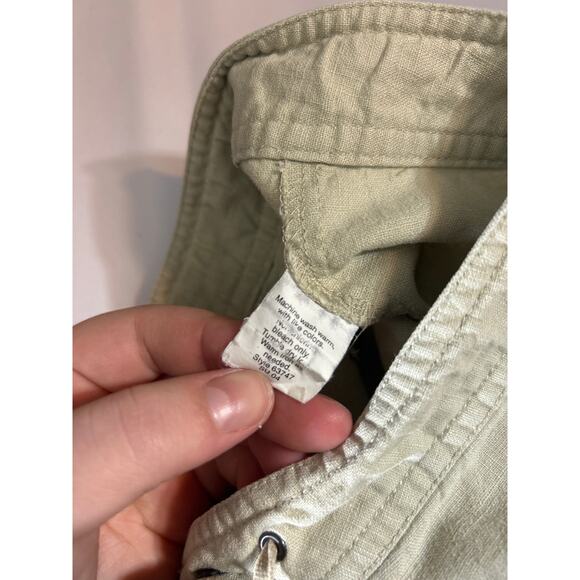 J Crew Skirt 10 Tan A Line Midi Linen Blend Y2K Vintage - Picture 11 of 11